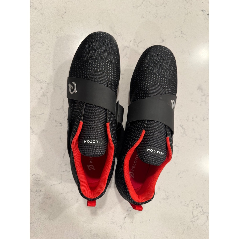 Peloton Altos Cycling Shoes Black Red Men 11 - Women 12.5 Look Delta Cleats BS03